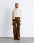 [Other Stories] & Other Stories cord wide leg pants with 5-pocket detail in mocha brown 32 Mocha Brown