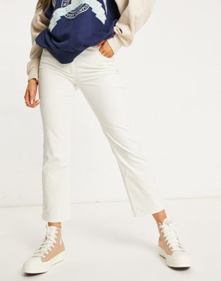& Other Stories cord wide leg trousers in off white