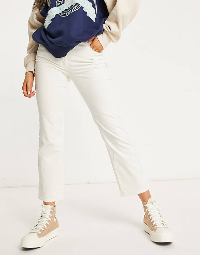 & Other Stories - cord wide leg trousers in off white