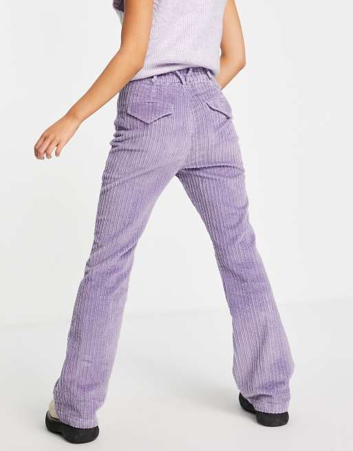 & Other Stories – Cordhose aus Stretch-Baumwolle in Lila - PURPLE, 2 von 4