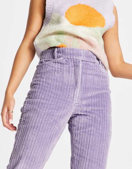 & Other Stories – Cordhose aus Stretch-Baumwolle in Lila - PURPLE, 3 von 4