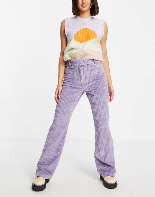 & Other Stories – Cordhose aus Stretch-Baumwolle in Lila - PURPLE, 4 von 4