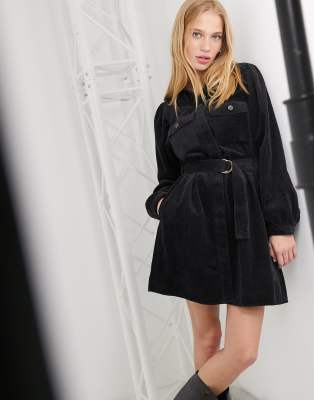 black belted mini dress