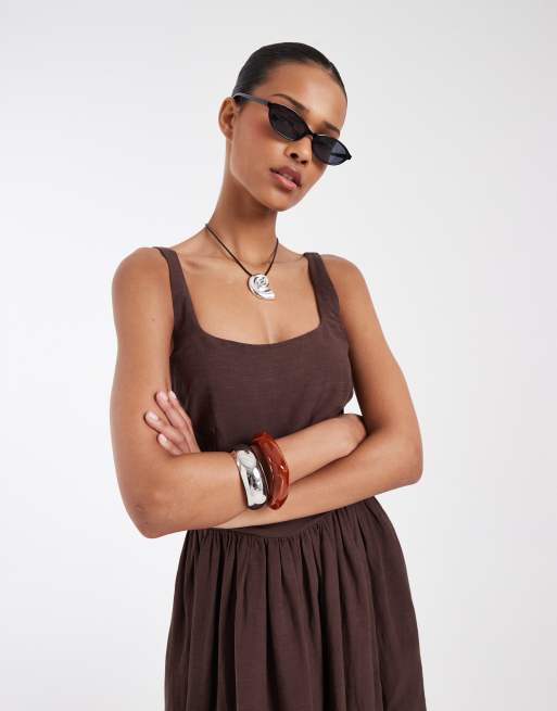 cotton ajrakh dress Susan Black A Line image is possible. vacation day dress Size:38 Ethereal Spaghetti Strap Pink