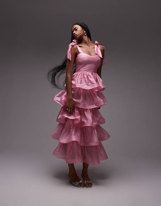 maxi dress with corset Misty Rose Tulle a Bustier XL / 10 / Misty Rose 28 Misty Rose PEONY CORSET MAXI DRESS 12