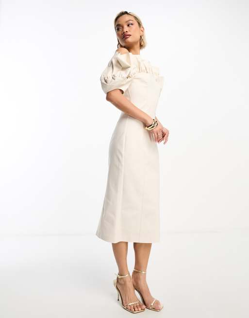 Stretch midi outlet dress