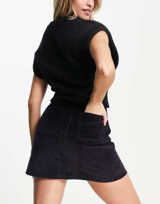& Other Stories cotton blend cord skirt in dark blue - NAVY - ASOS Price Checker