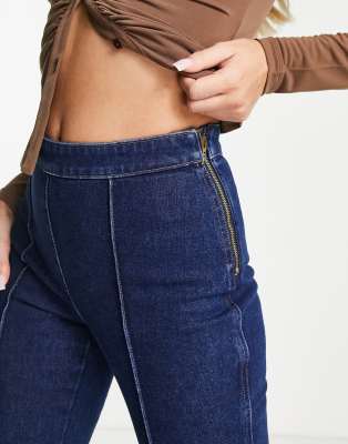  Other Stories Teri front pocket flared jeans in blue