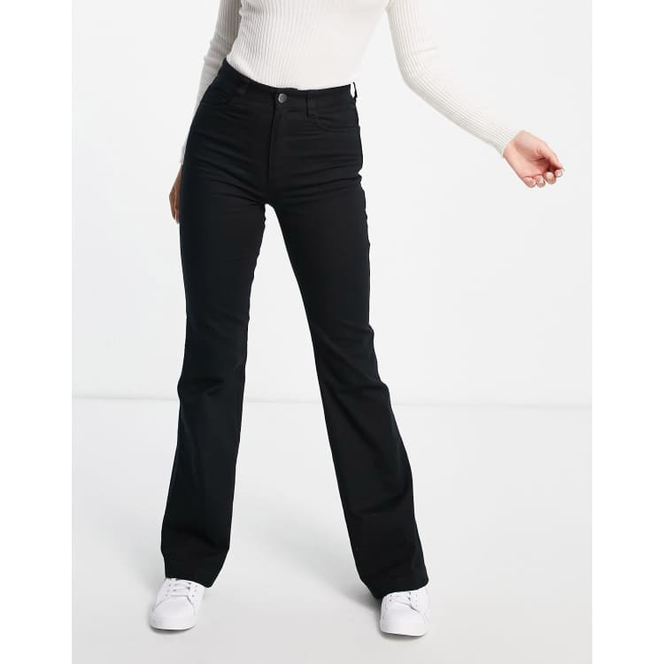 Black cotton best sale flare pants