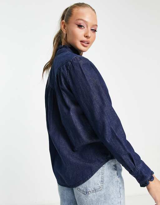 Denim shirt best sale and sweater