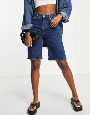 Topshop denim cheap cycling shorts