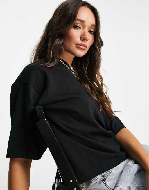 & Other Stories cotton oversized t-shirt in - BLACK ASOS