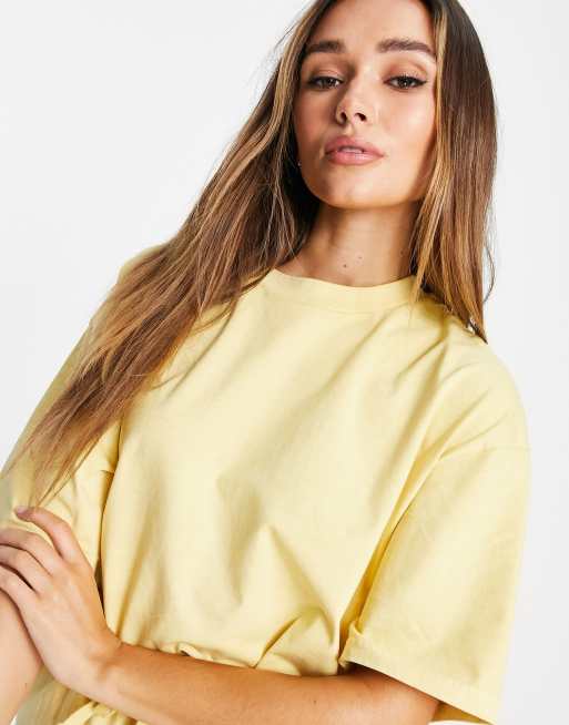 & Other Stories cotton oversized t-shirt in yellow - part of a set, 3 of 4