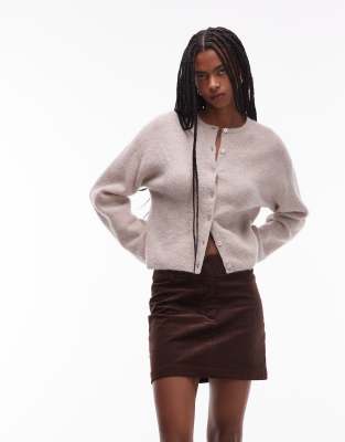 & Other Stories Cotton Rich Cord Mini Skirt In Brown