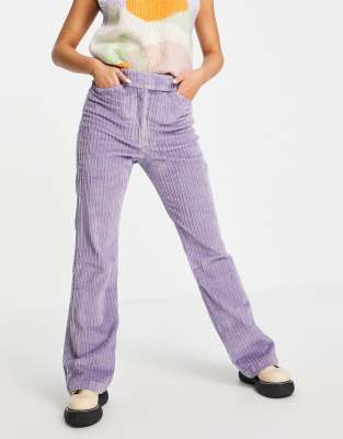 & Other Stories cotton stretch corduroy trousers in purple - PURPLE - ASOS Price Checker