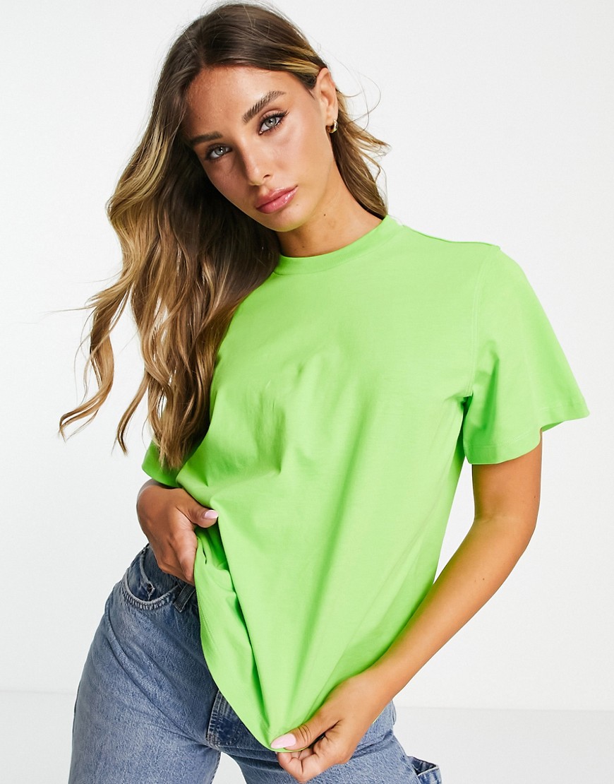 & Other Stories cotton T-shirt in green - LGREEN
