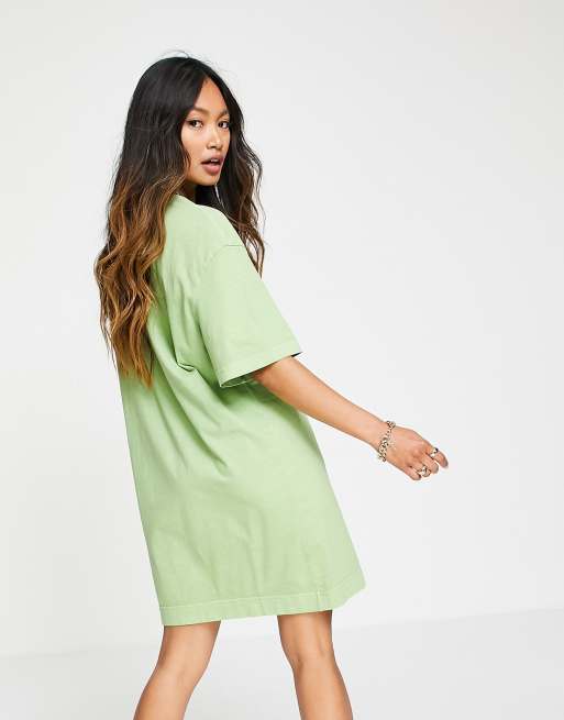 Girls green store t shirt dress