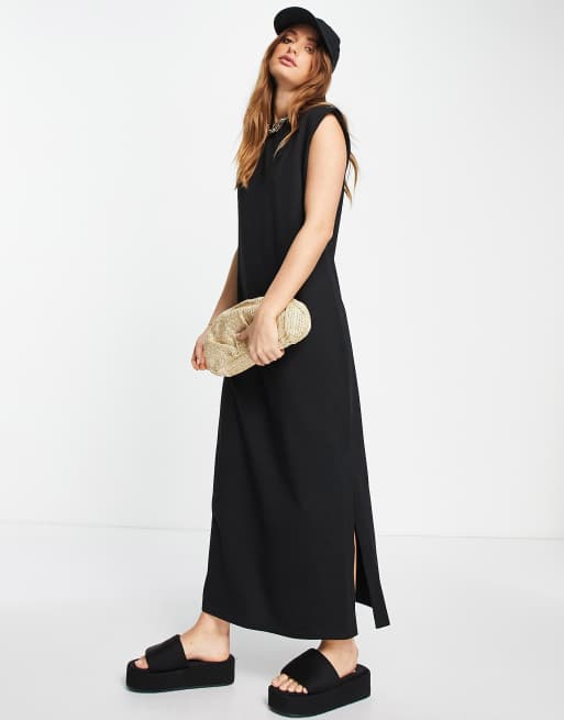 Black cotton tank store dress