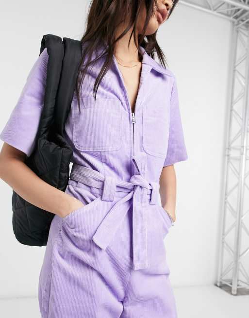 Purple sales utility jumpsuit