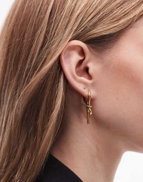 & Other Stories – Creolen in Gold mit Schleifendetail - view 1