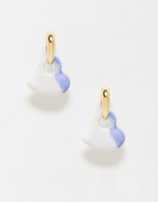 & Other Stories - Créoles avec pendentif cœur - Doré