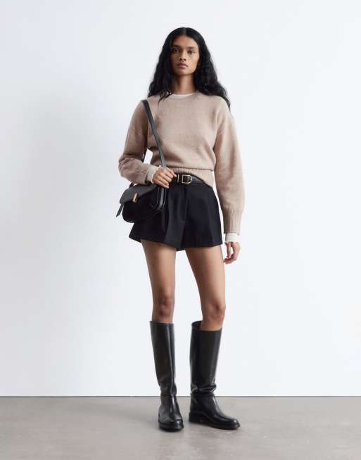 & Other Stories crew neck jumper in mole melange, 2 of 4