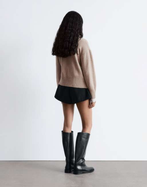 & Other Stories crew neck jumper in mole melange, 4 of 4