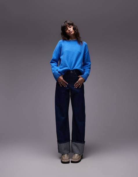 & Other Stories crew neck sweater in blue - view 1