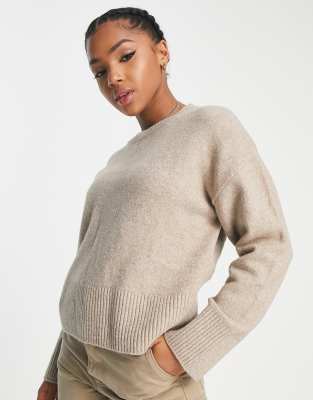 & Other Stories & Other Stories crew neck sweater in brown