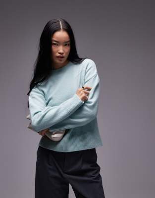 & Other Stories crew neck sweater in light green