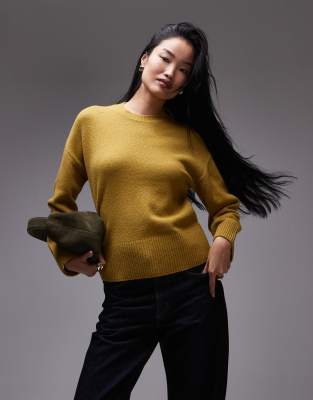 
Other Stories crew neck sweater in mixed olive -Exclusive to ASOS-Green