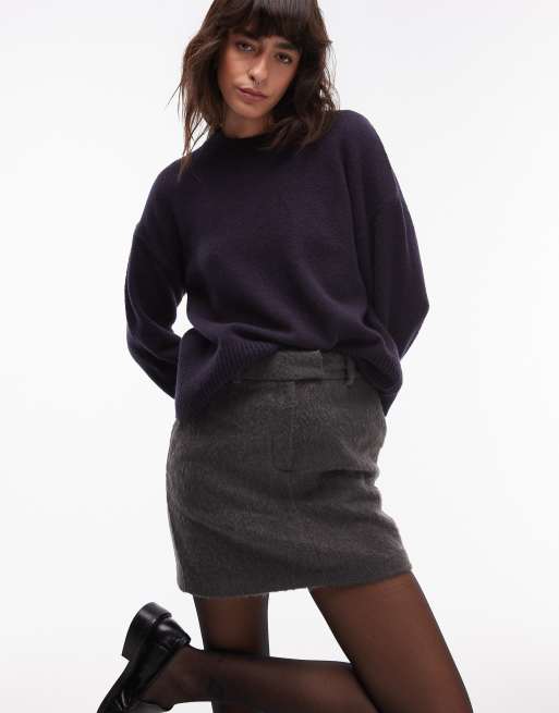 & Other Stories crew neck sweater in navy blue
