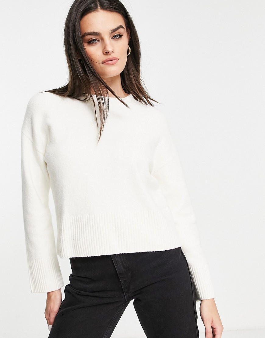 & Other Stories crew neck sweater in off white