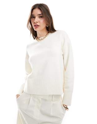 Other Stories &  Crew Neck Sweater In Off White