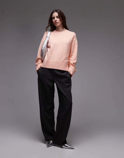 & Other Stories crew neck sweater in soft orange