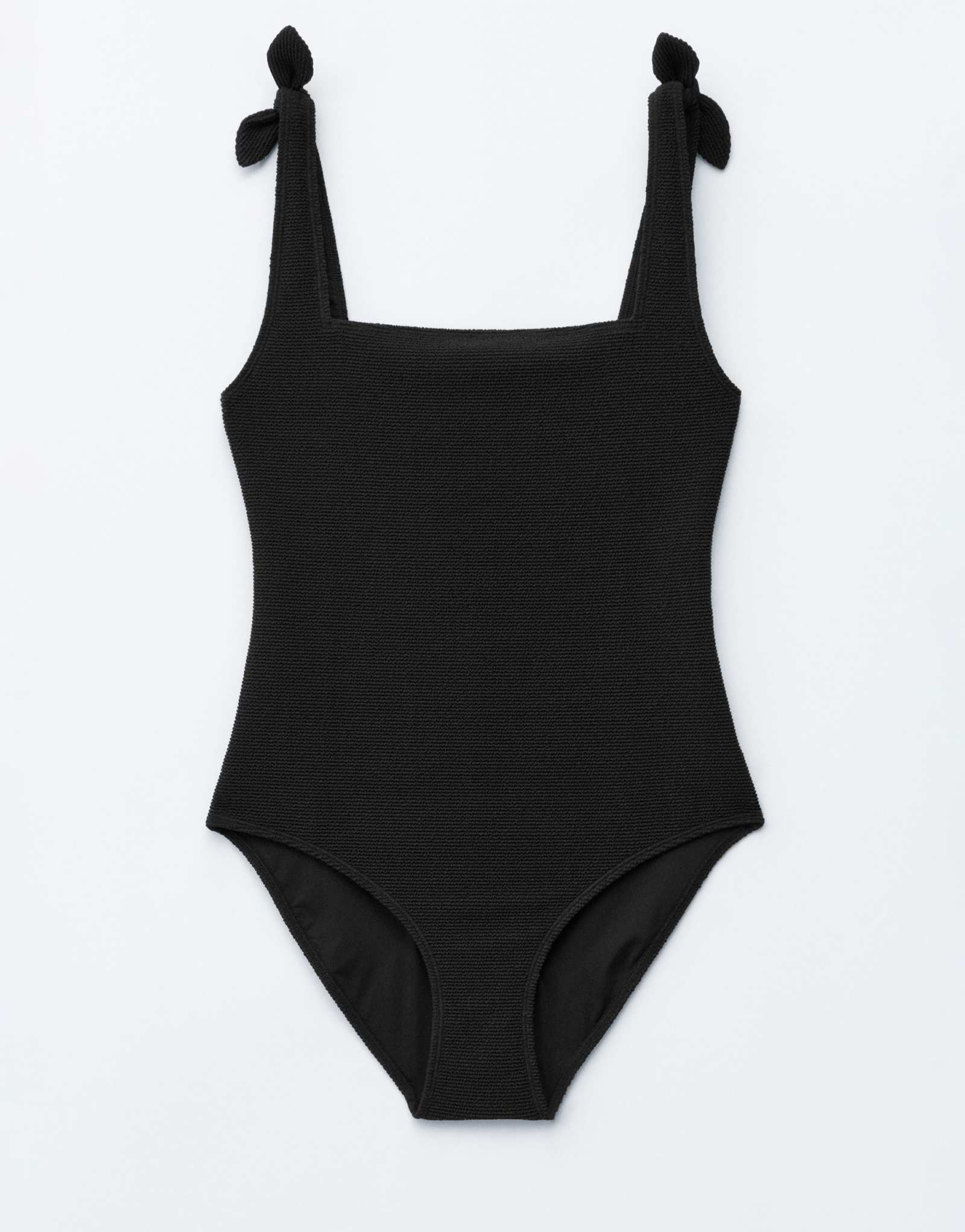 Купальник в складку &Other Stories черного цвета с узлами