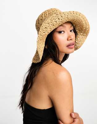 & Other Stories crochet bucket hat in natural