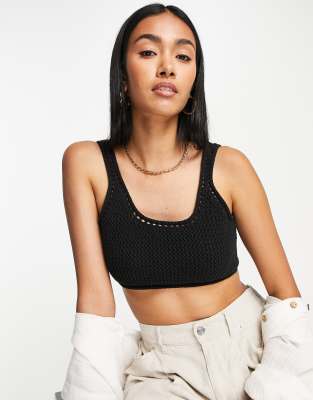 & Other Stories crochet crop top in black - ASOS Price Checker