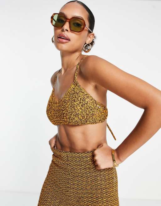 & Other Stories crochet crop top in orange | ASOS