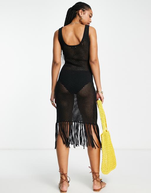 & Other Stories crochet knitted dress in black, 2 of 4