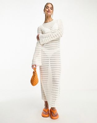 & Other Stories crochet maxi dress in white