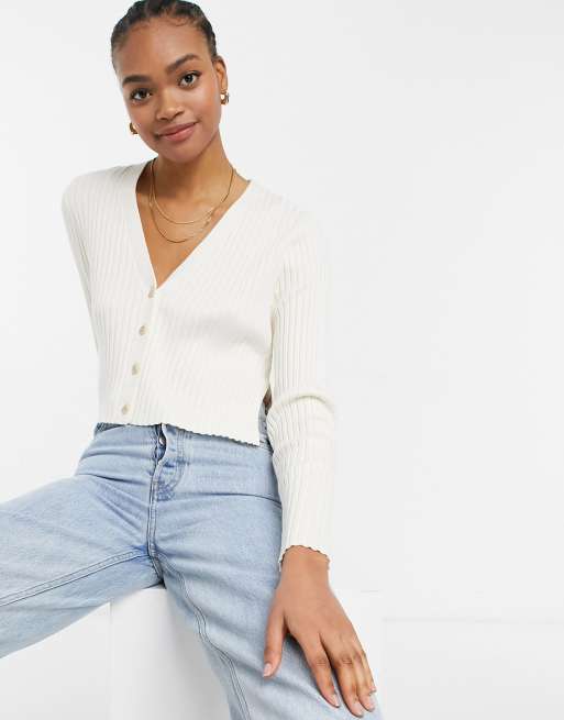 Asos white outlet cardigan