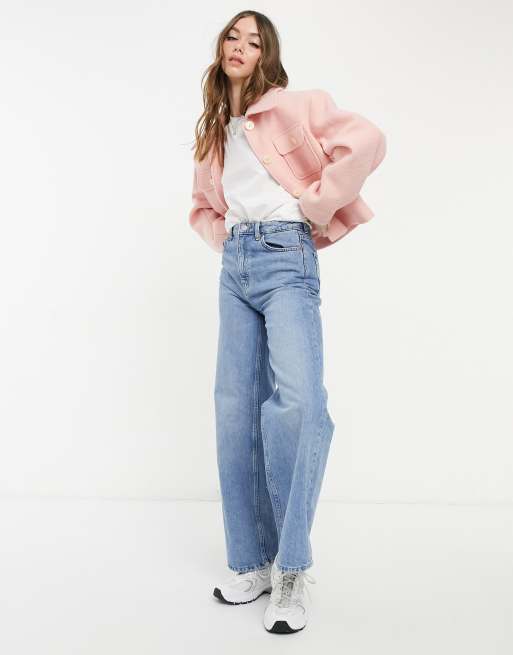 Other Stories cropped jacket in pink PINK