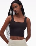 [Other Stories] & Other Stories cropped tank knit singlet in brown M BROWN