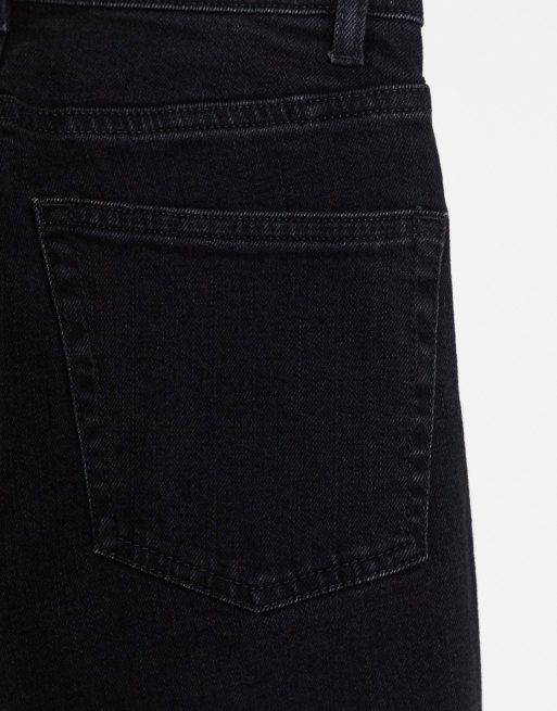 Other Stories Crush Jeans Aus Bio Baumwolle Mit Schlag In Schwarz Asos