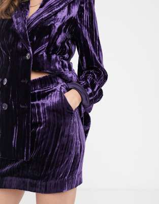 purple crushed velvet dress