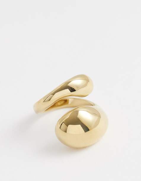 & Other Stories curve sculpt ring in gold - view 1