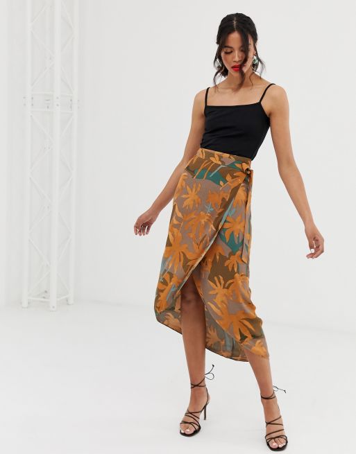 Tropical Wrap Skirt