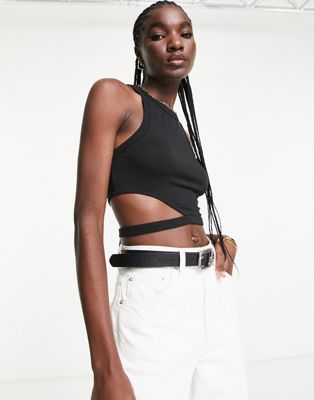 & Other Stories cut out detail cropped vest in  black | ASOS