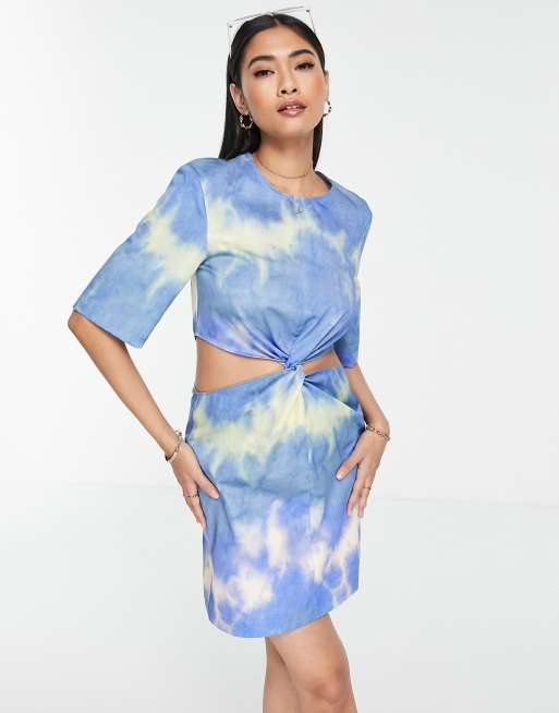 & Other Stories cut out waist mini dress in tie dye, 4 of 4
